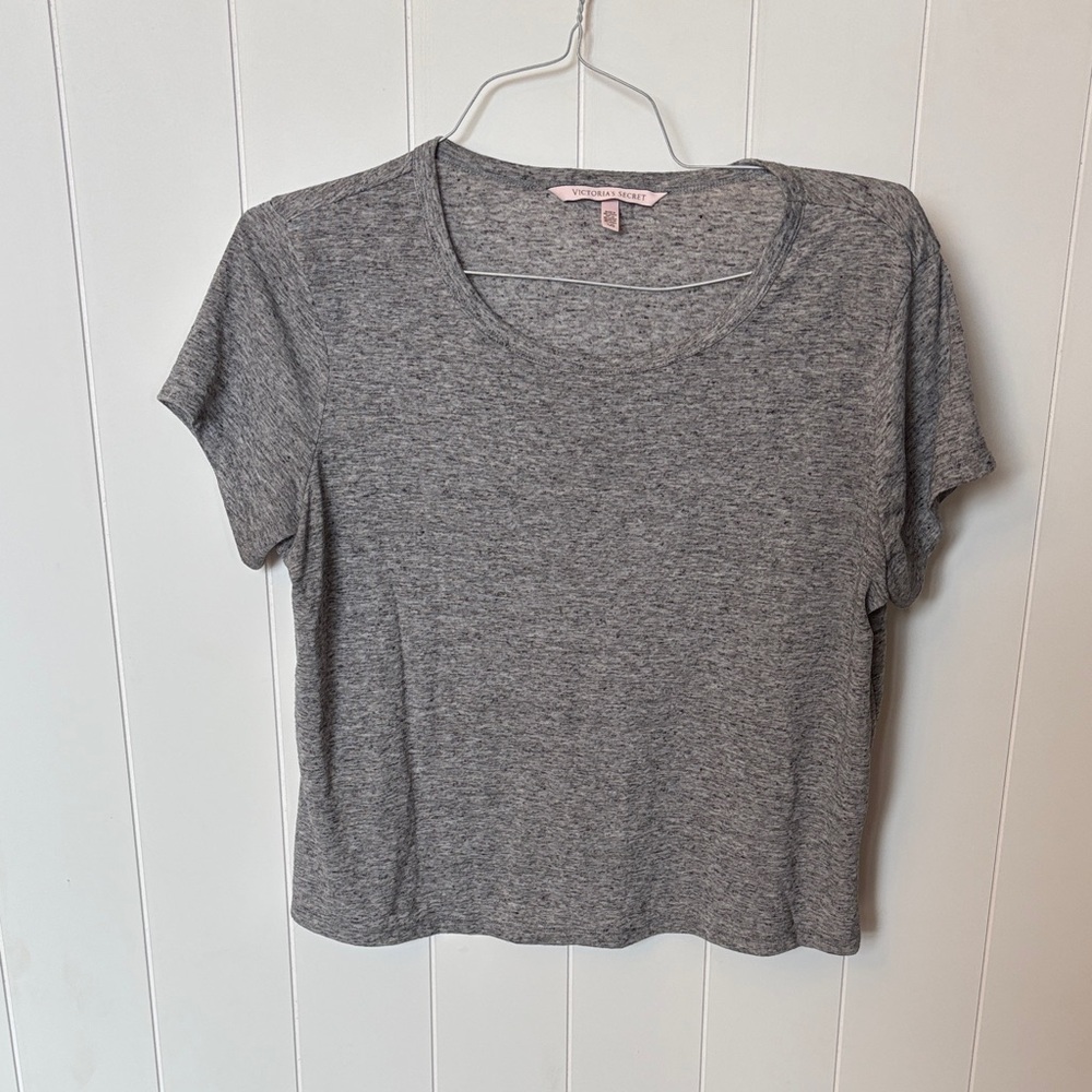 Victorias Secret gray Classic boxy Tee! Size Large